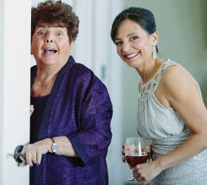 Sara Orozco with her mother at her wedding
